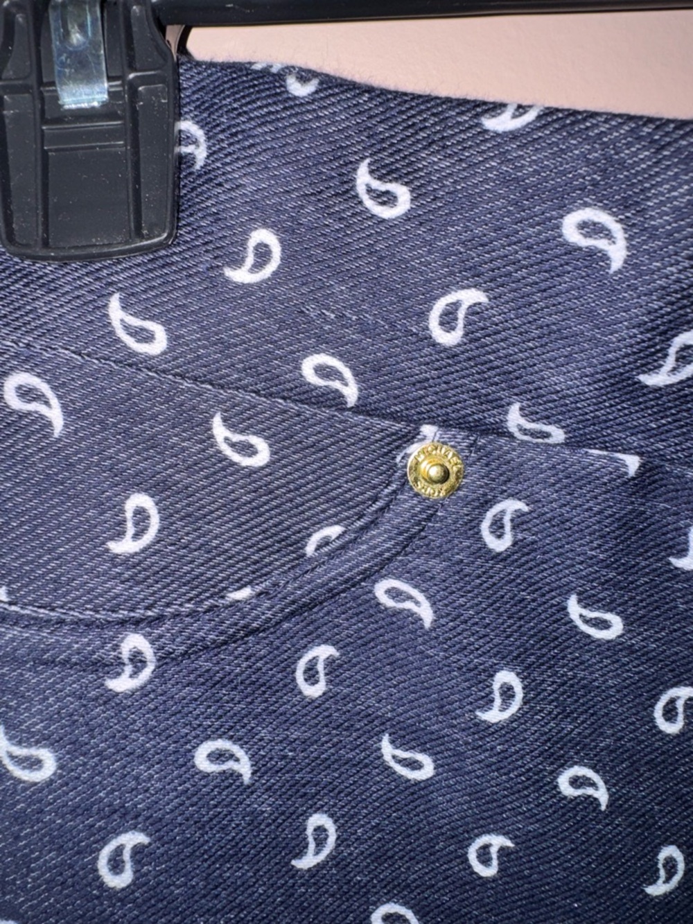 Michael Kors Women’s Navy Paisley Slim Chinos size Medium - Picture 3 of 7
